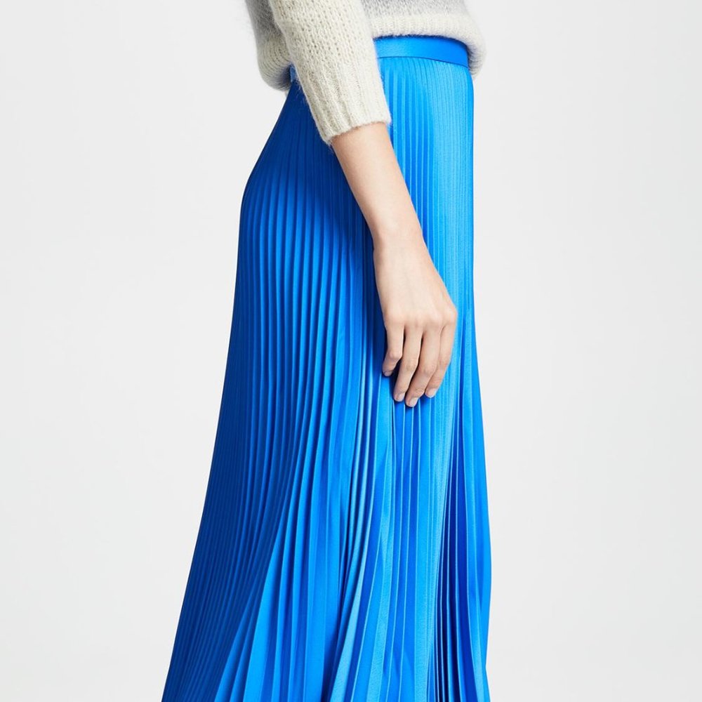 NWT Club Monaco | Blue Annina Pleated Skirt | Sz 0